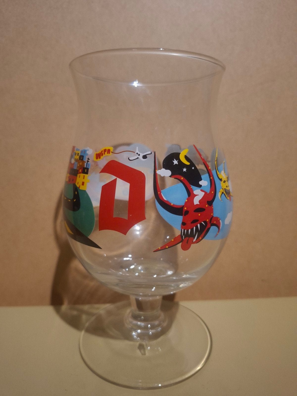 Duvel glas Puerto Rico USA, Ophalen of Verzenden, Duvel