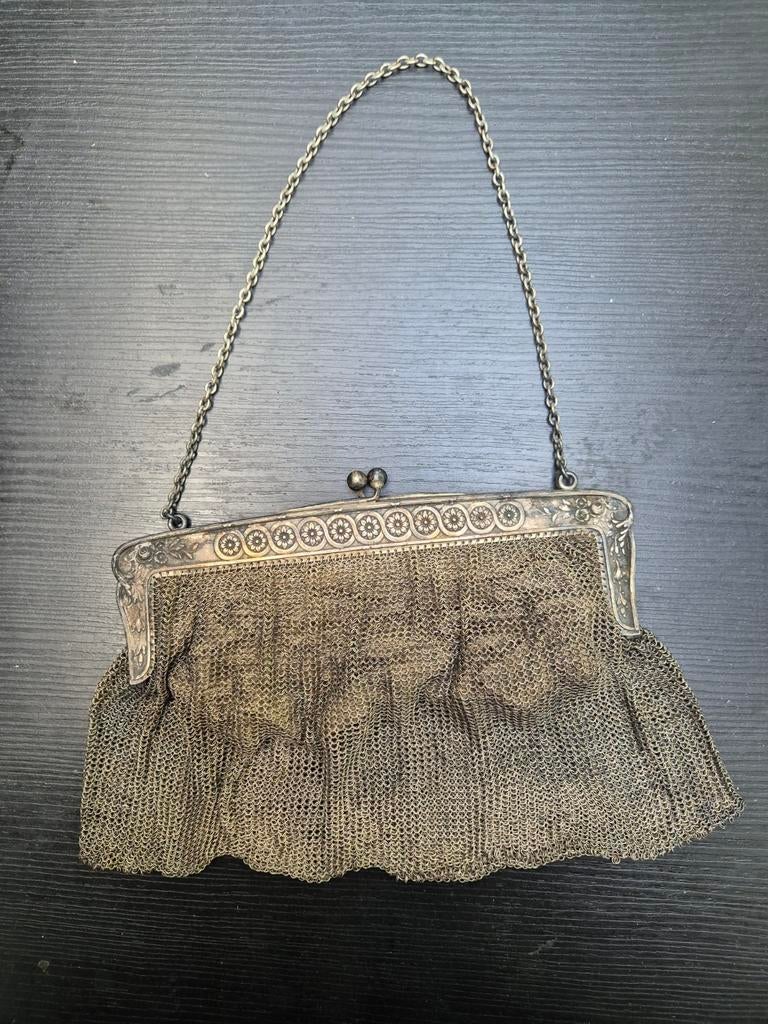 ZIlveren maliëntasje, Antiquités & Art, Antiquités | Vêtements et Textile, Enlèvement