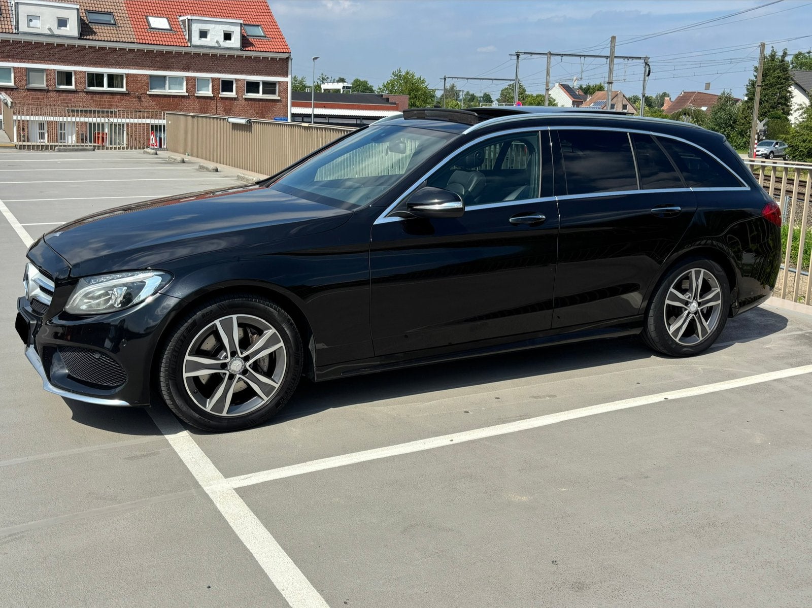 Mercedes C220d AMG Automaat Euro6b, Auto's, Automaat, Achterwielaandrijving, 4 cilinders, Zwart