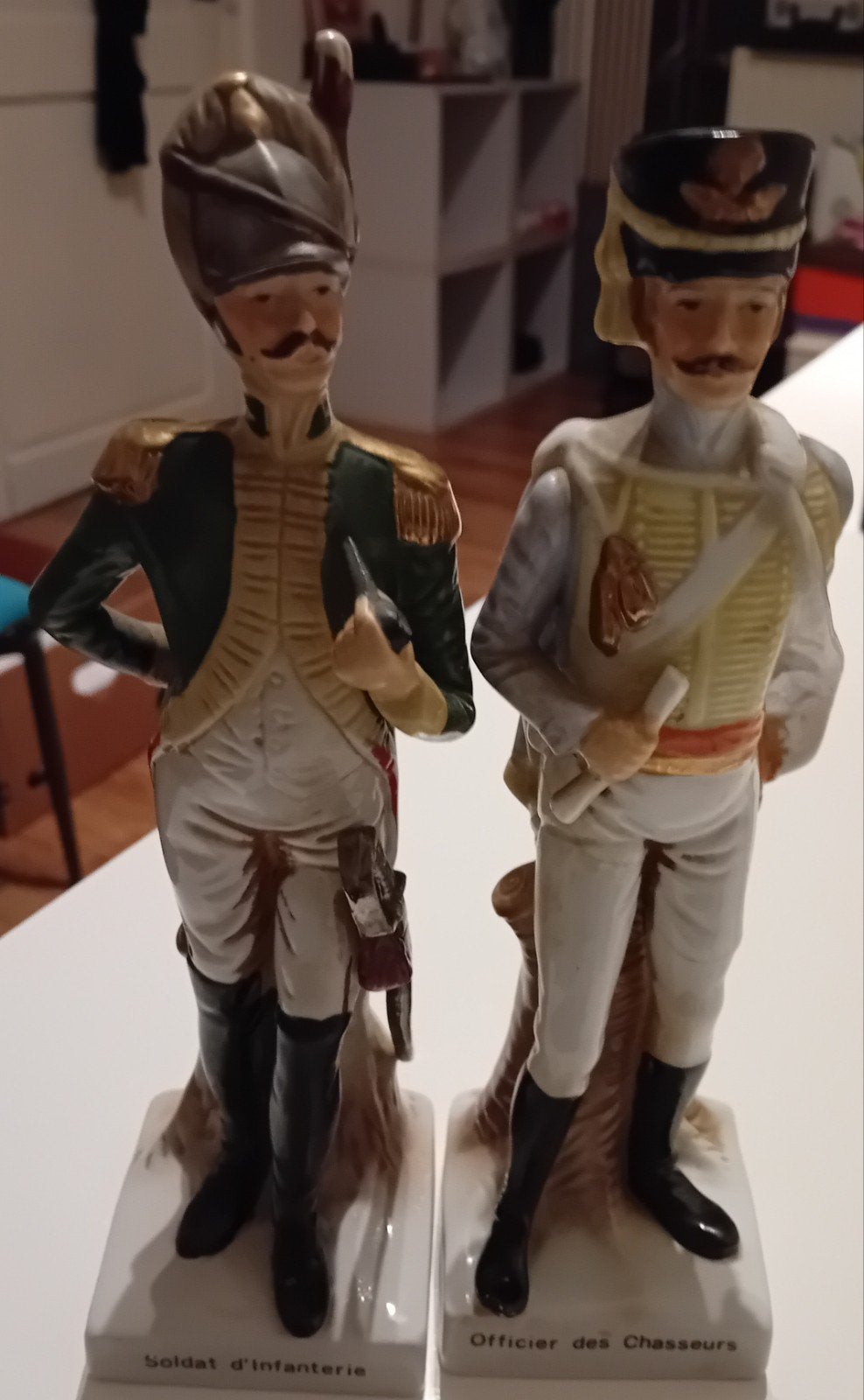 vintage polychrome beeldjes. militairen Franse leger, Ophalen of Verzenden