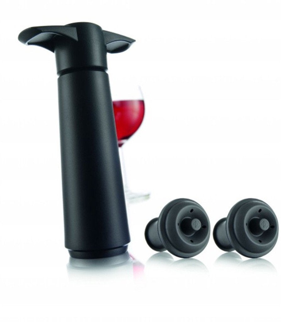 Nieuw | Wine Saver, Vacuüm Wijnpomp + 2 Wine Stoppers, Zwart, Overige materialen, Overige stijlen, Nieuw