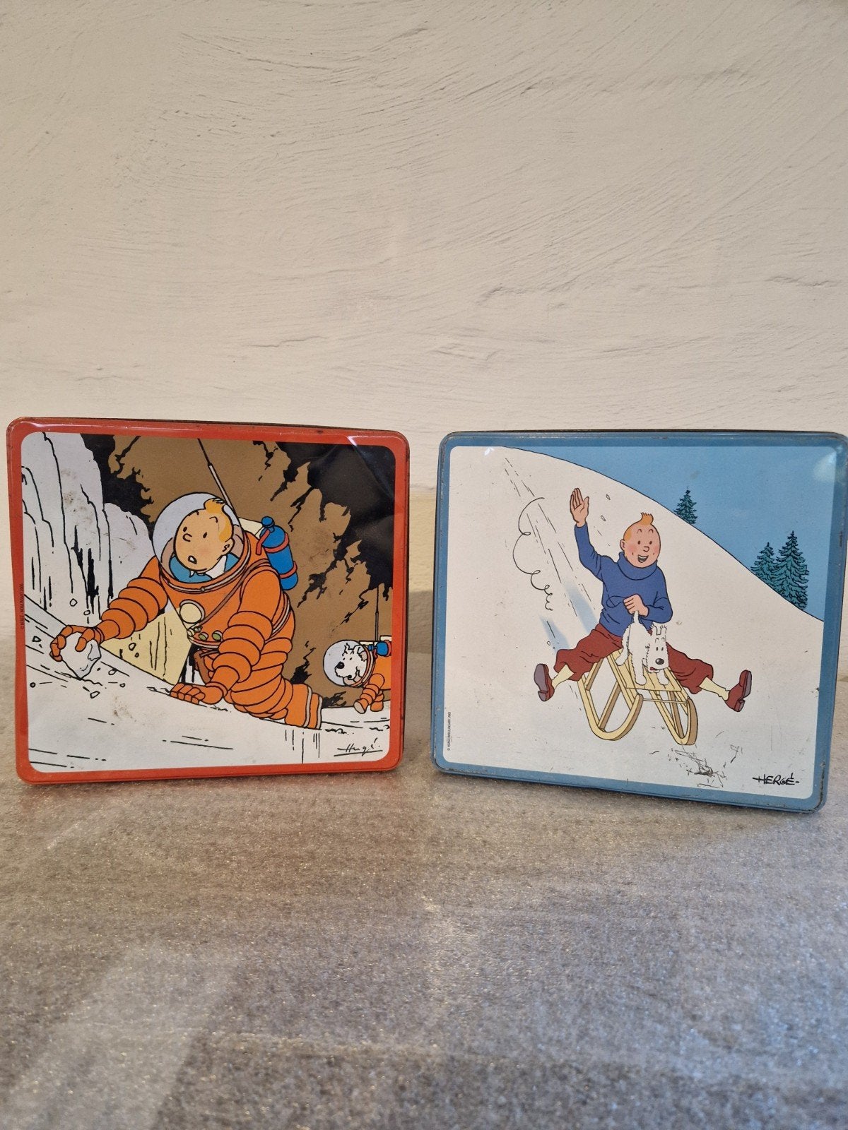 Retro koekendozen Kuifje, Ophalen of Verzenden