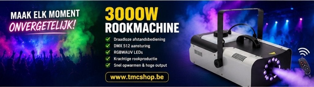 FIRST CLASS ROOKMACHINE 3000W DMX + Remote, Muziek en Instrumenten, Ophalen of Verzenden, Nieuw, Licht, Geluidgestuurd