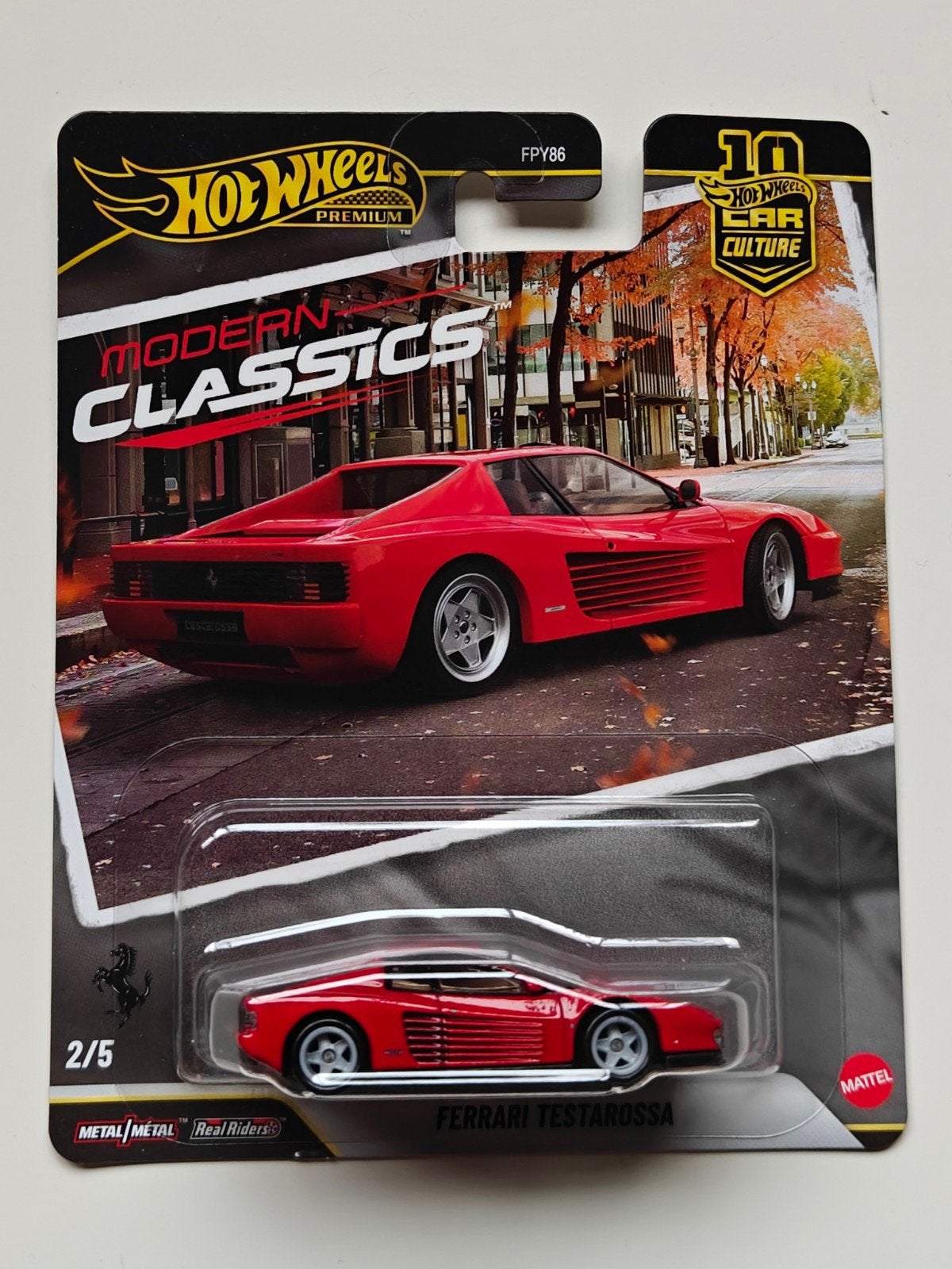 Hot Wheels Modern Classics Ferrari Testarossa Rood, Ophalen of Verzenden, Auto