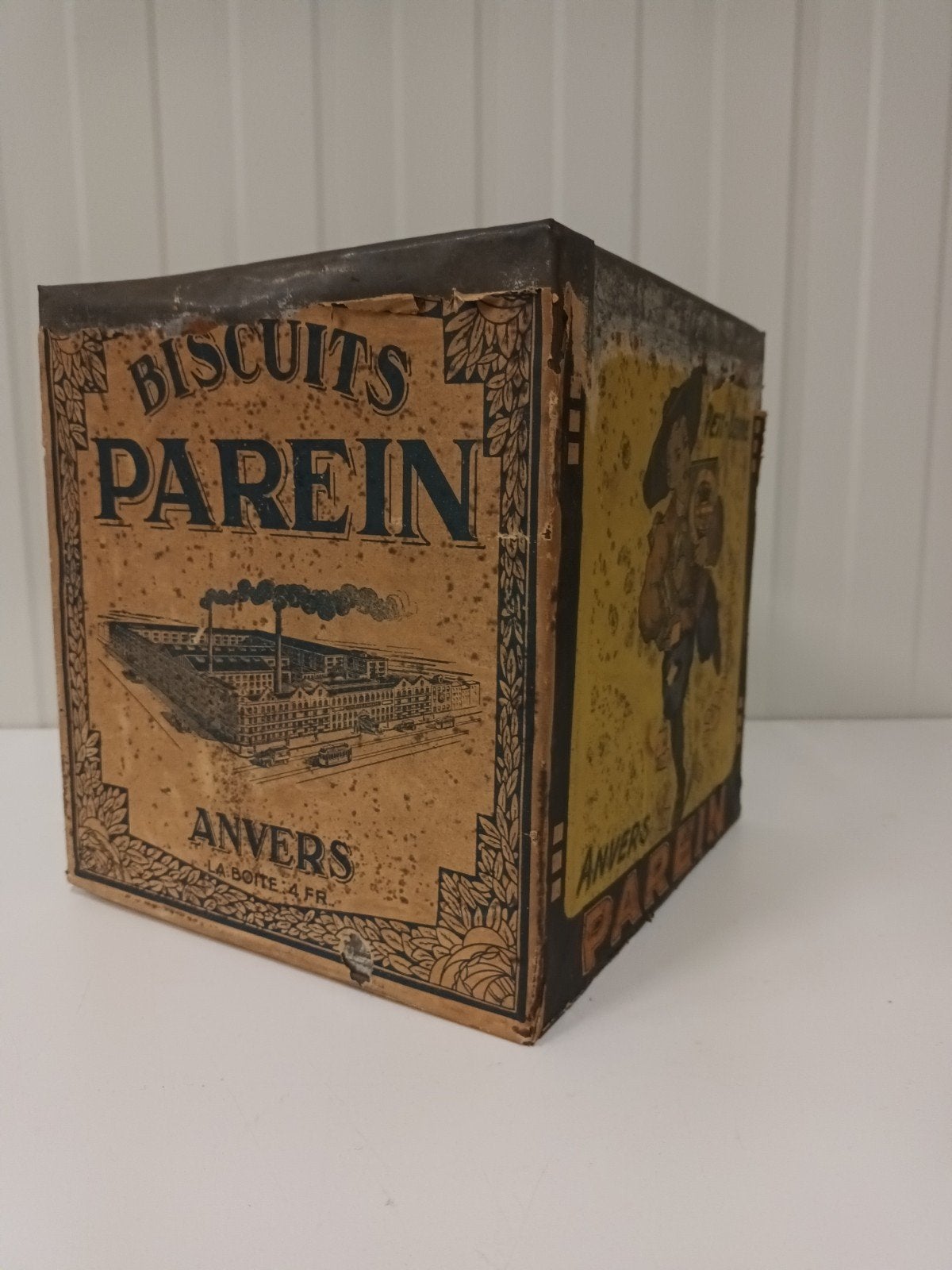 Antiek winkelblik Biscuits Parein Antwerpen, Enlèvement ou Envoi