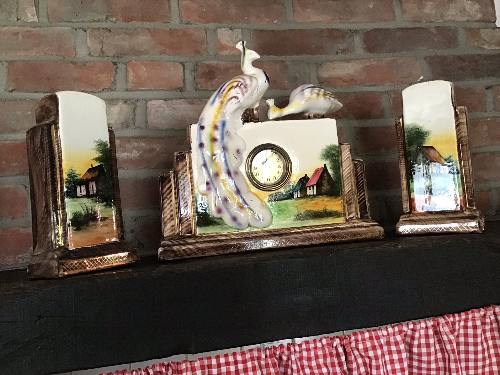 Ensemble de cheminée en céramique en trois pièces, Enlèvement ou Envoi