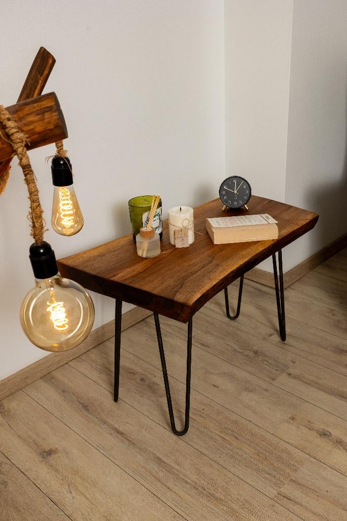 Unieke salontafel van authentiek notenhout, Ophalen, Minder dan 50 cm, 50 tot 100 cm, Nieuw