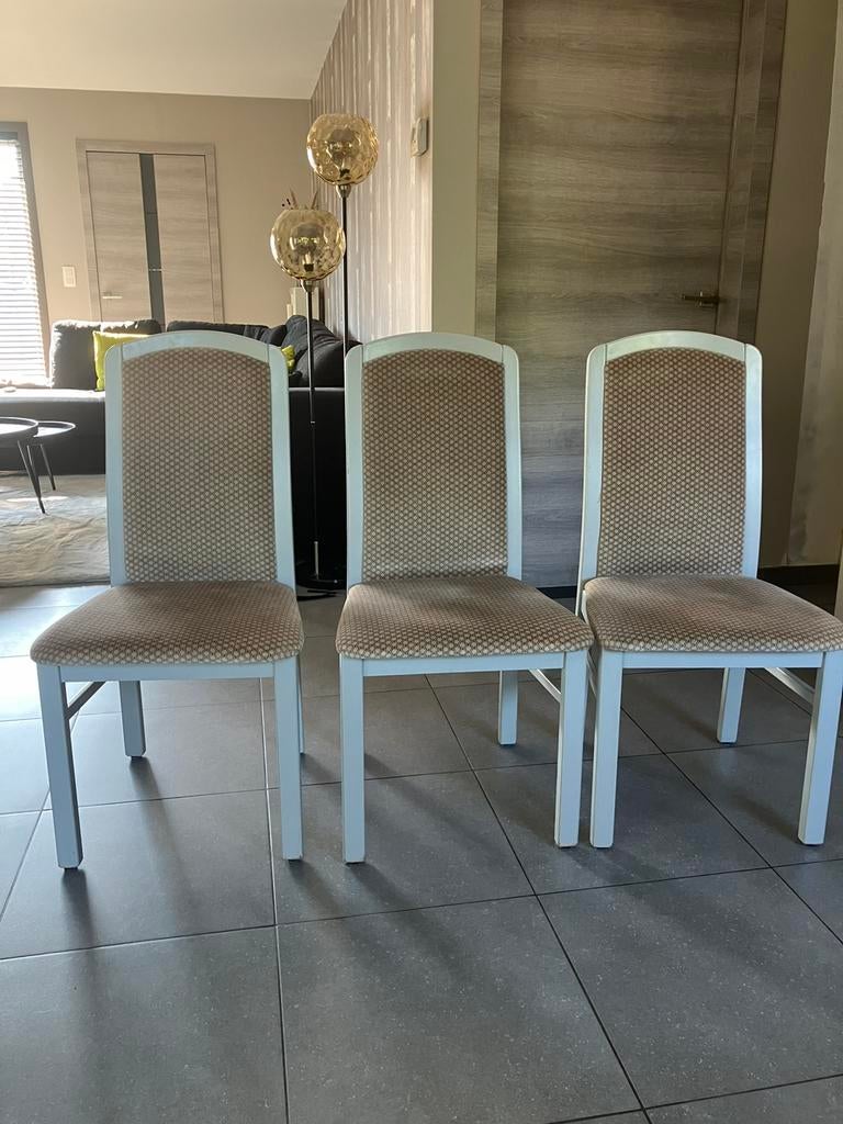 3 stoelen, Ophalen, Gebruikt, Stof, Drie