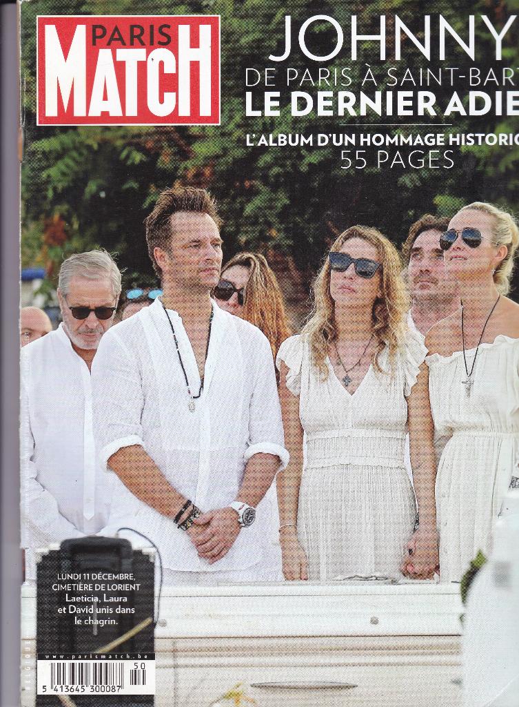 Revue Paris Match Johnny Hallyday sa vie 1943-2017, Enlèvement ou Envoi, Comme neuf, Musique, Cinéma ou TV