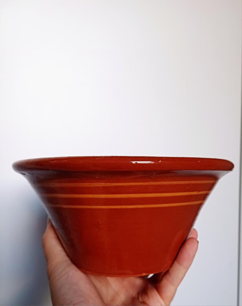 Bol espagnol en terre cuite, Maison & Meubles, Enlèvement ou Envoi, Comme neuf, Poterie