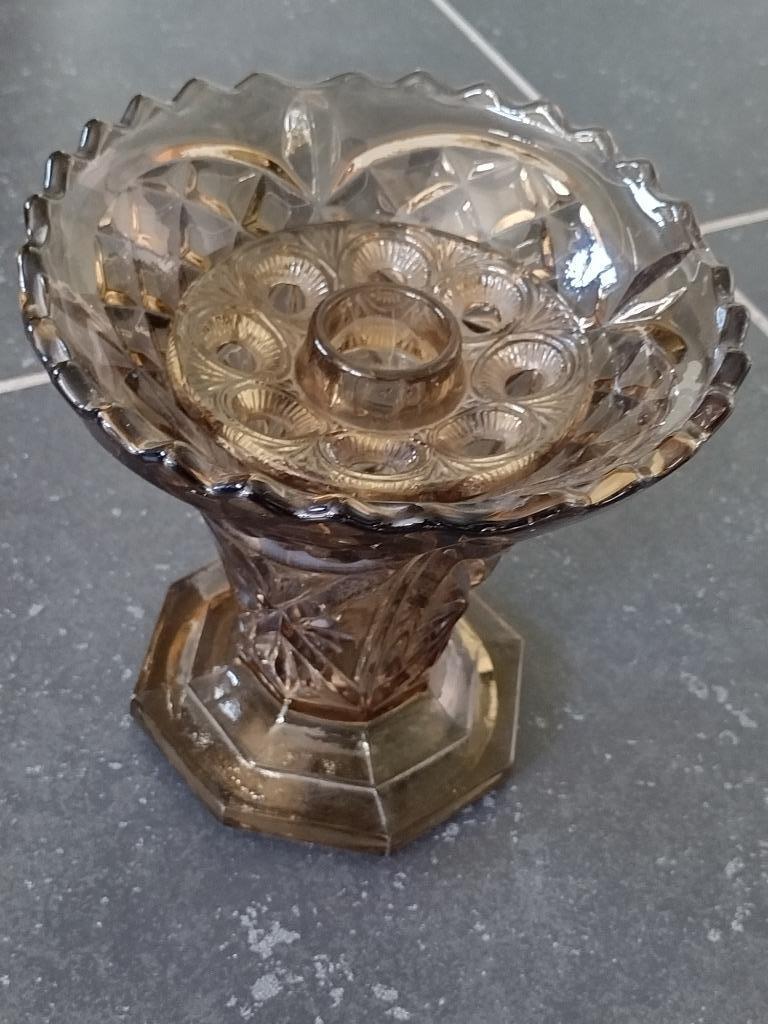 Vase ancien pique-fleurs en verre., Antiquités & Art, Enlèvement