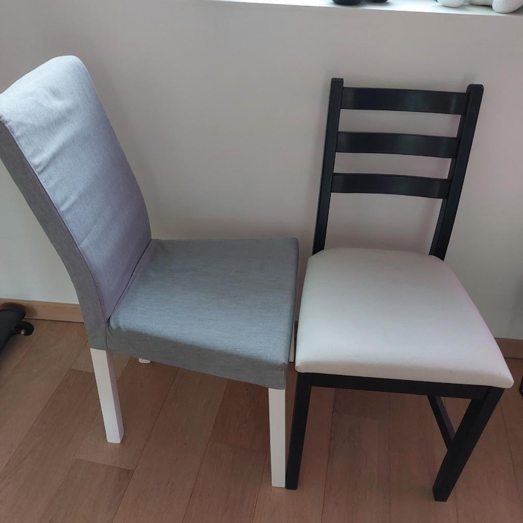 IKEA 4 eetkamerstoelen 24€ (6€/stuk!), Huis en Inrichting, Stoelen, Ophalen, Zo goed als nieuw, Wit, Stof
