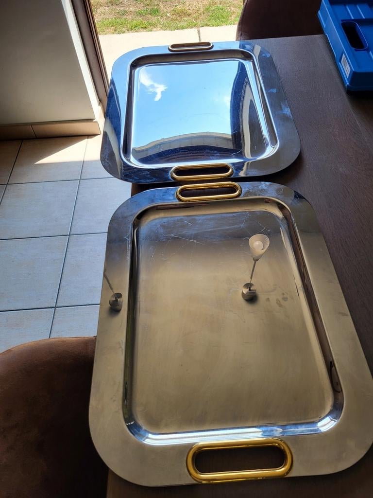 Vintage dienbladen zilver, Ophalen, Gebruikt
