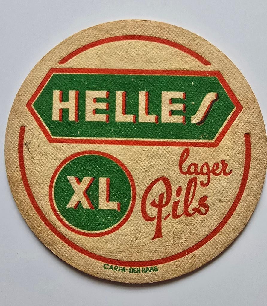 XL Helles Bierviltje Bierdeckel Onderzetter, Verzamelen, Ophalen of Verzenden, Gebruikt, Viltje(s)