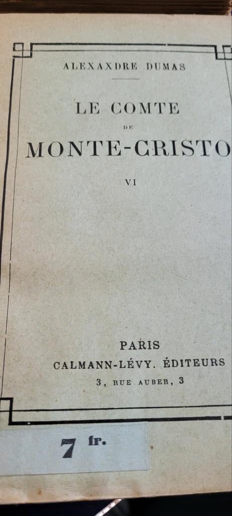6 romans  d´ Alexandre  Dumas  anciens, l, Enlèvement
