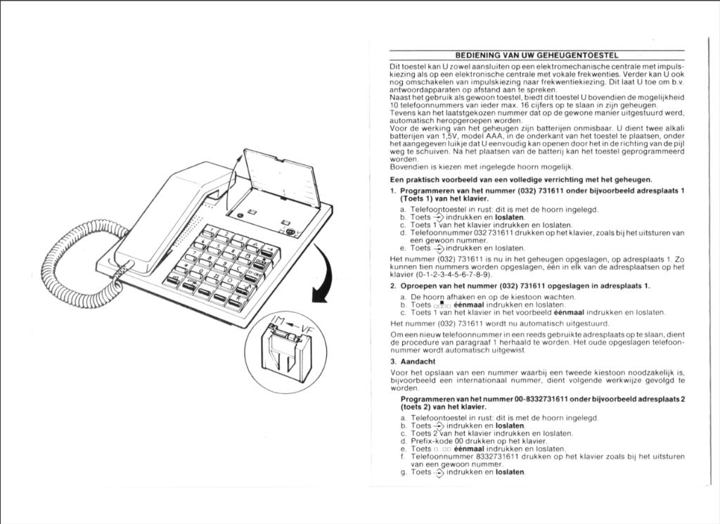 Téléphone fixe clavier Belgacom « U89 » années 1980, Enlèvement ou Envoi, Utilisé