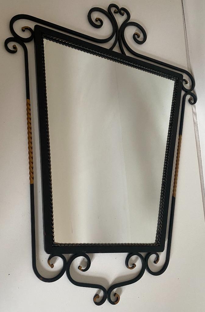 Beau miroir en fer forgé des années 70, Enlèvement, Autres formes, Moins de 50 cm, Moins de 100 cm
