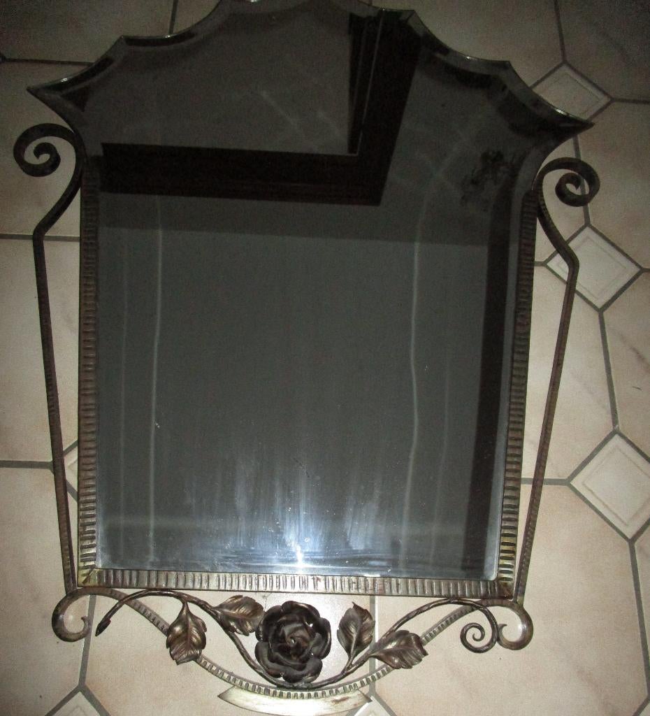 Art-Deco geslepen spiegel, Antiek en Kunst, Ophalen, 50 tot 100 cm, Minder dan 100 cm