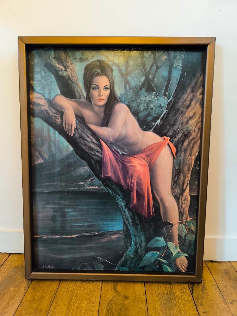 Vintage 1960 J.H. Lynch Tina the Woodland Goddess print, Antiek en Kunst, Kunst | Schilderijen | Modern, Ophalen of Verzenden