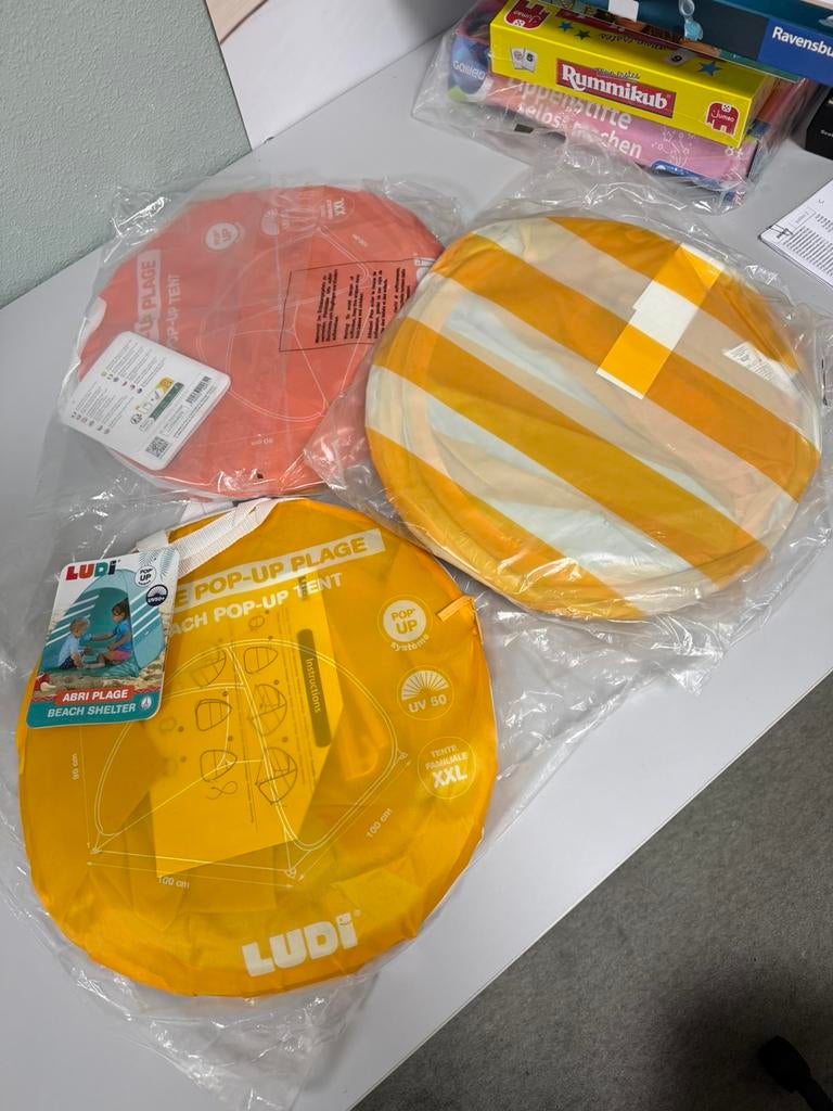 LUDI Pop-up Strandtent speeltent tent UV50+ XXL Nieuw + tas, Ophalen of Verzenden, Nieuw