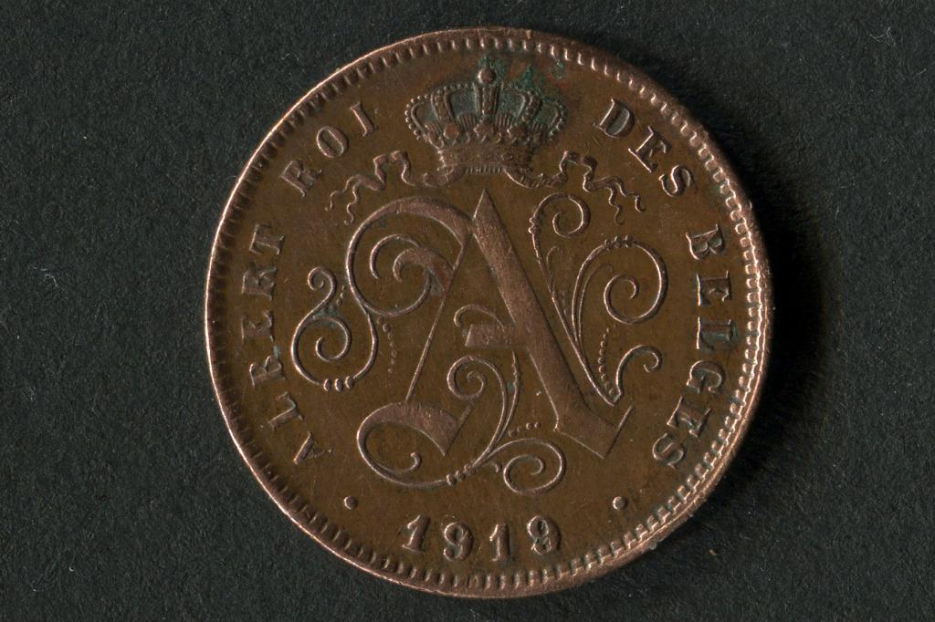 2 centimes - Albert Ier en français 1919, Enlèvement ou Envoi, Métal, Monnaie en vrac