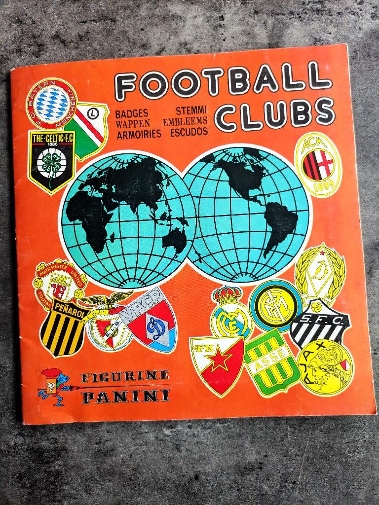 PANINI VOETBAL STICKER ALBUM FOOTBALL CLUBS ANNO 1974, Verzenden, Zo goed als nieuw, Sticker