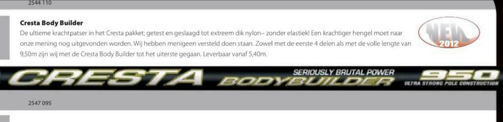 Spro cresta bodybuilder GEZOCHT ! Volledig lijn of delen, Watersport en Boten, Ophalen of Verzenden, Zo goed als nieuw