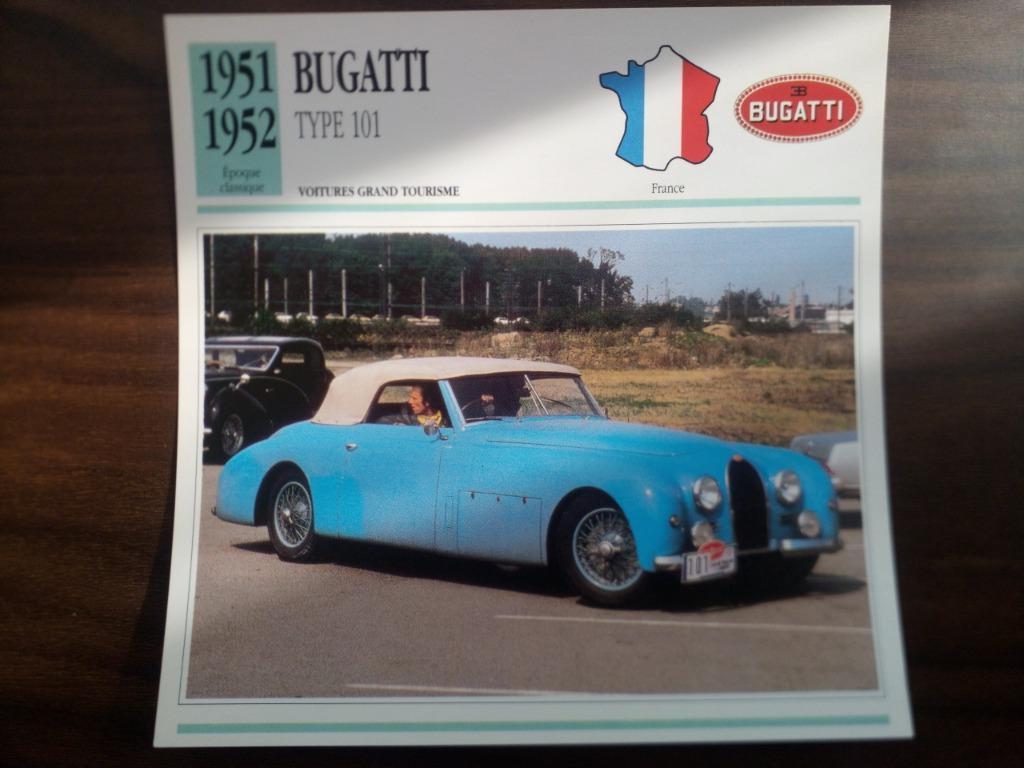 Bugatti - Fiches Edito Service période construction1951-1965, Collections, Enlèvement ou Envoi, Comme neuf, Voitures