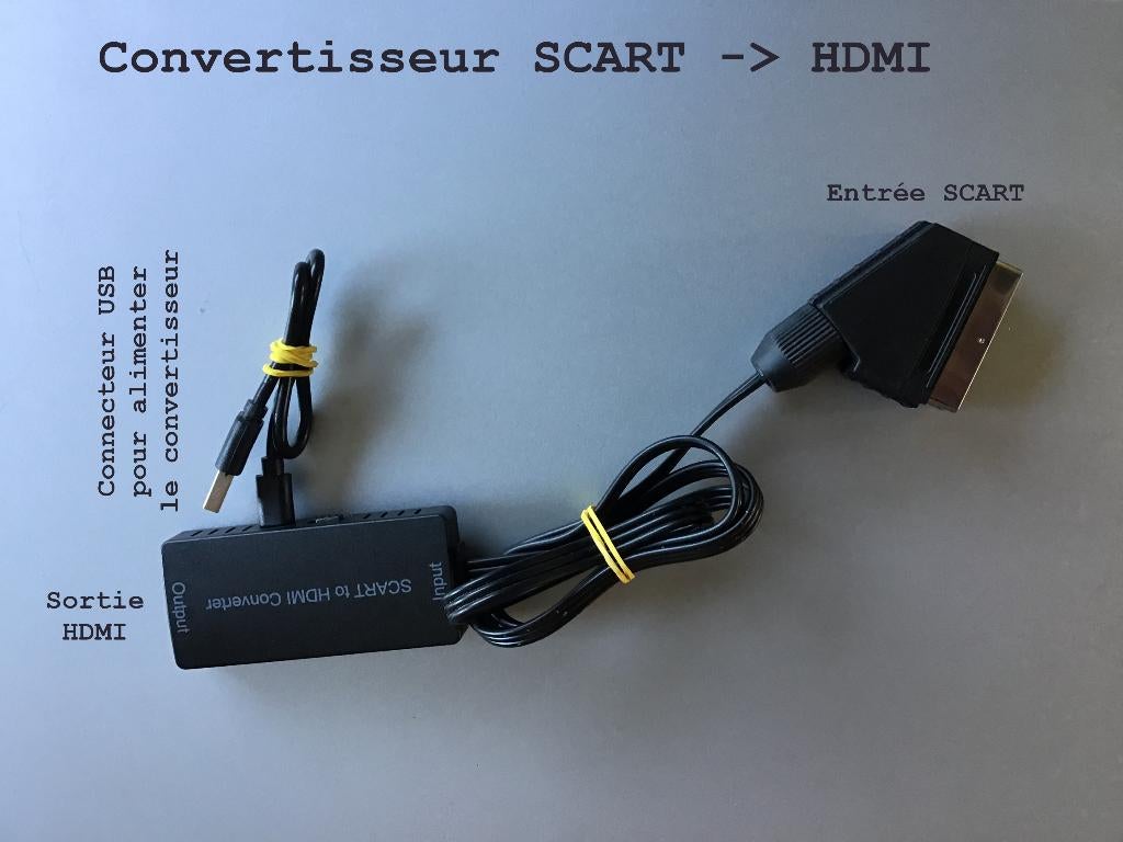 Adaptateur / Convertisseur SCART to HDMI, Ophalen of Verzenden, Zo goed als nieuw