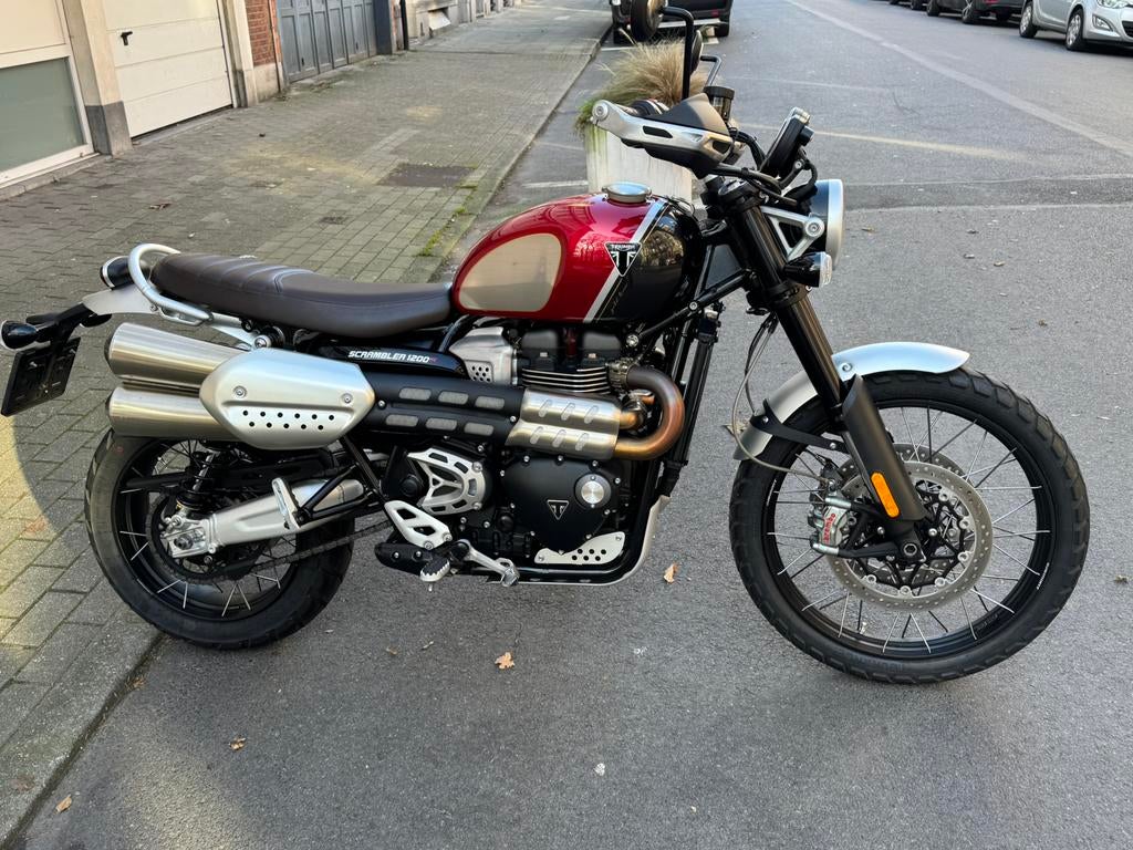 Triumph scrambler 1200 xc gold line, Motoren, 2 cilinders, Motorrijbewijs A, Handvatverwarming, Particulier
