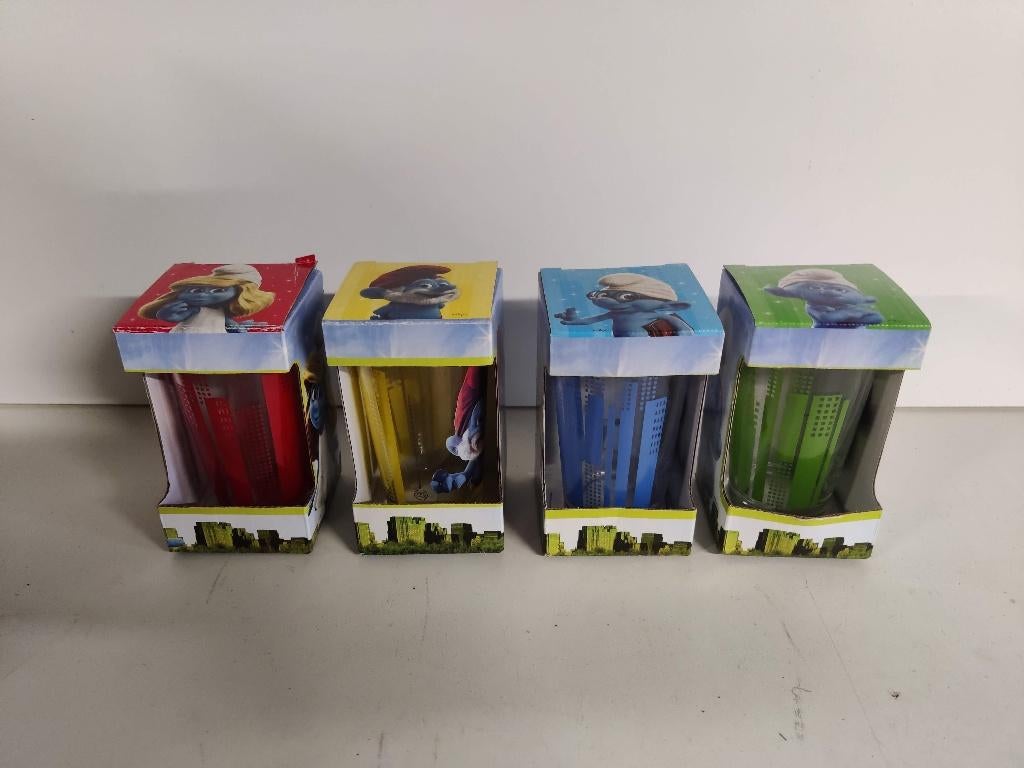 Lot verzamelglazen van de smurfen, Verzamelen, Ophalen of Verzenden, Nieuw