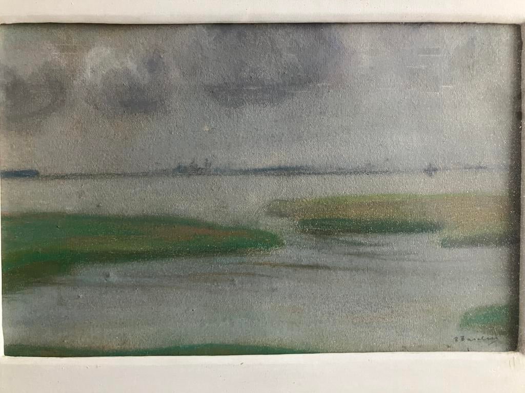 Pastel Richard Baseleer (1867-1951) De Schelde, Enlèvement ou Envoi