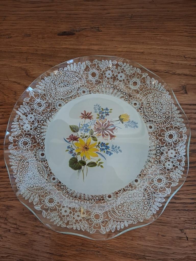 Glazen bordje, Antiek en Kunst, Ophalen