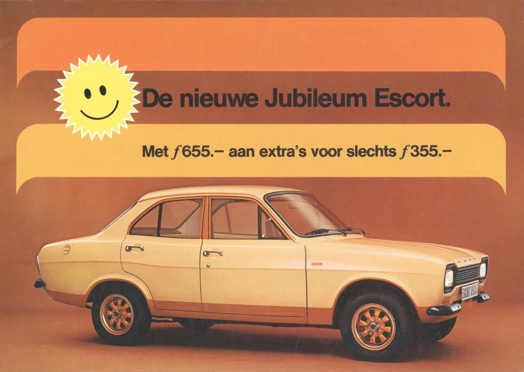 FORD ESCORT MK1 2-DEURS SUNSHINE EDITION, Auto's, Ford, Handgeschakeld, 760 kg, 2 deurs, 45 kW