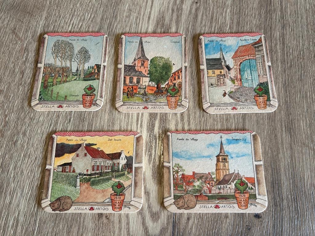 Bierviltjes Stella Artois, Ophalen of Verzenden, Gebruikt, Viltje(s), Stella Artois