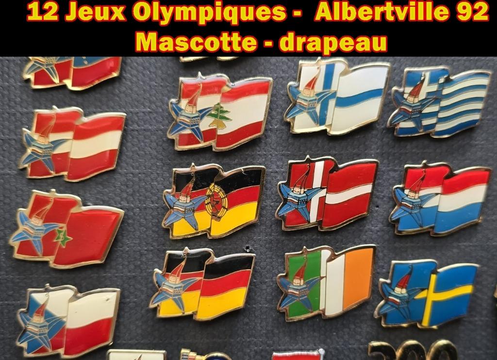 12 Olympische Spelen - Albertville1992 12 landen, Verzamelen, Speldjes, Pins en Buttons, Ophalen of Verzenden