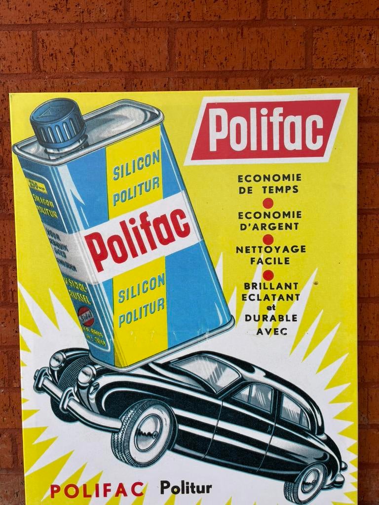 Canvas Polifac - Reclame jaren ‘60, Antiek en Kunst, Ophalen of Verzenden