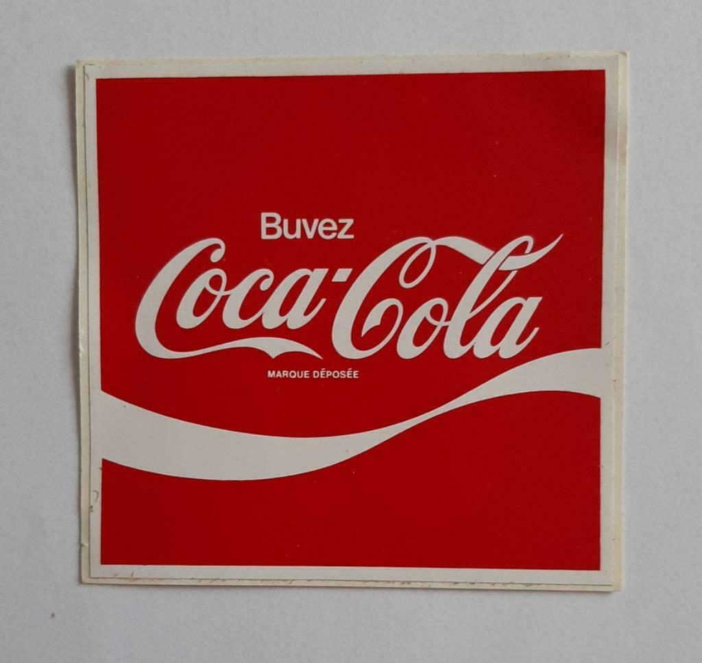 autocollant buvez coca cola vintage 1970 parfait état, Enlèvement ou Envoi