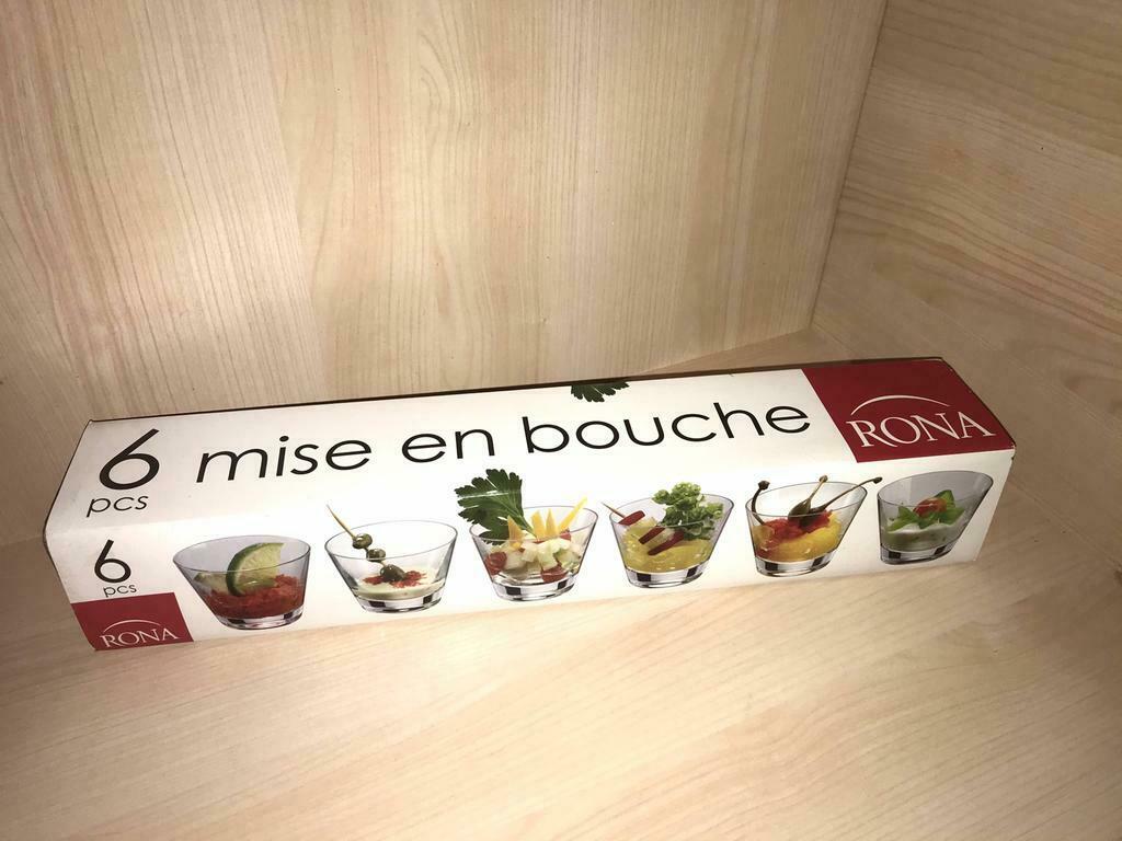 6 glaasjes voor aperitiefhapjes, Overige typen, Nieuw, Ophalen of Verzenden, Glas