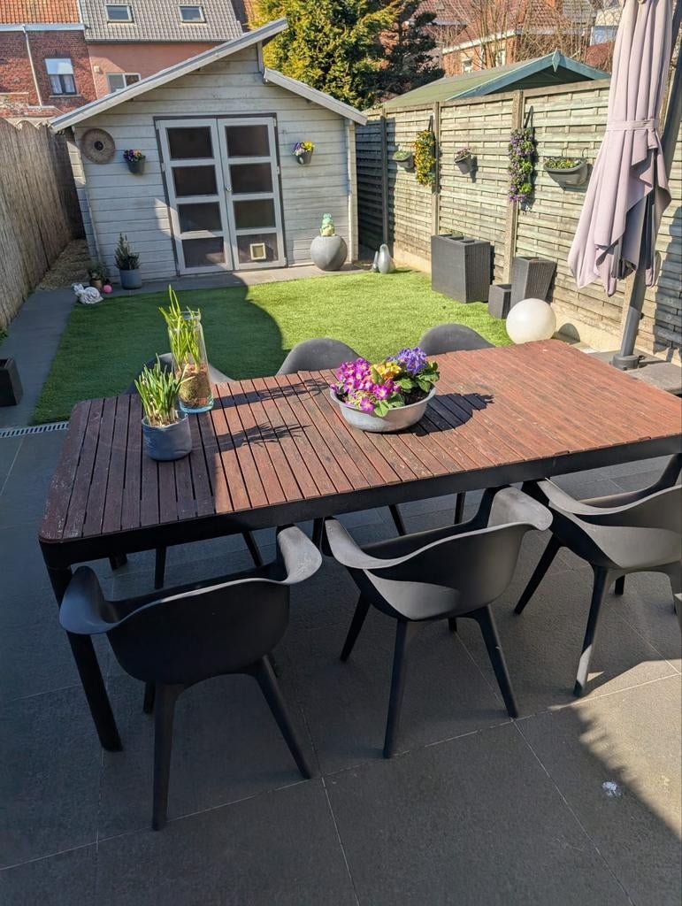 Mooie tuinset met wat werk aan voor een spotprijs 💥💥💥, Tuin en Terras, Tuinsets en Loungesets, Ophalen, Zo goed als nieuw, Tuinset