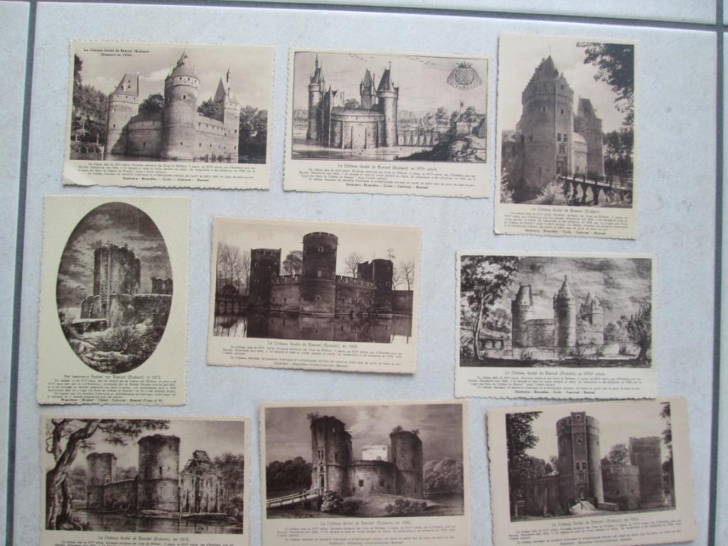 9 oude postkaarten Kasteel van Beersel, Verzamelen, Verzenden