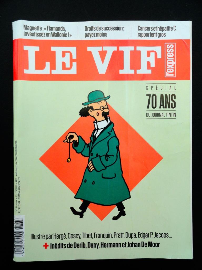 Tintin - Hergé - LE VIF/L'EXPRESS- Spécial 70 ans du journal, Envoi