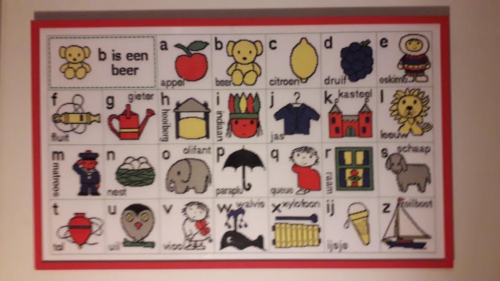 kader Dick Bruna - het alfabet 83x50cm, Ophalen of Verzenden