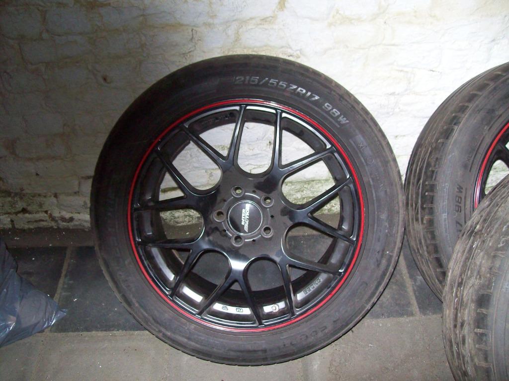 4Jantes 17x7,5 entraxe 5x100, Pneus et Jantes, 215 mm, 4 Saisons, Véhicule de tourisme
