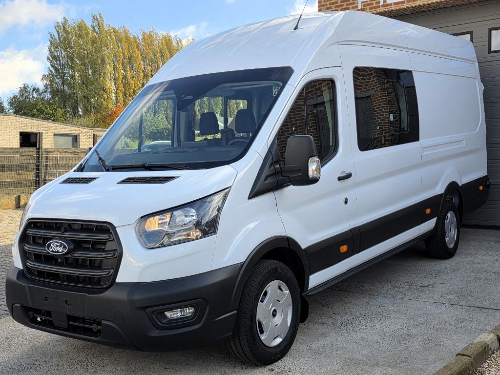 Ford Transit L4H3 - 4X4 - Dub Cab 6zits 165PK NIEUW 0KM 2025, Autos, Achat, Euro 6, Boîte manuelle, Noir
