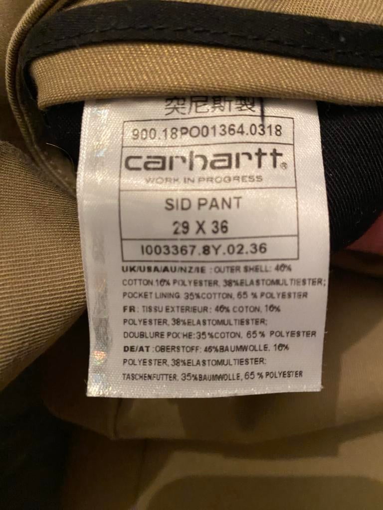 Chino merk carhartt beige, Enlèvement ou Envoi, Comme neuf, Beige