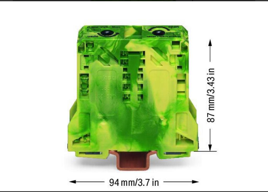 Wago - Borne de terre à 2 fils ; 50 mm², Enlèvement, Neuf