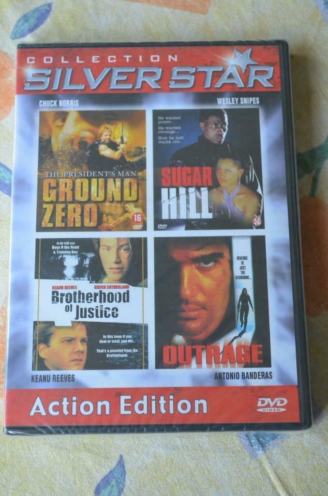 Silverstar collection  action box 4 films (actie), Cd's en Dvd's, Vanaf 16 jaar, Ophalen of Verzenden, Actie