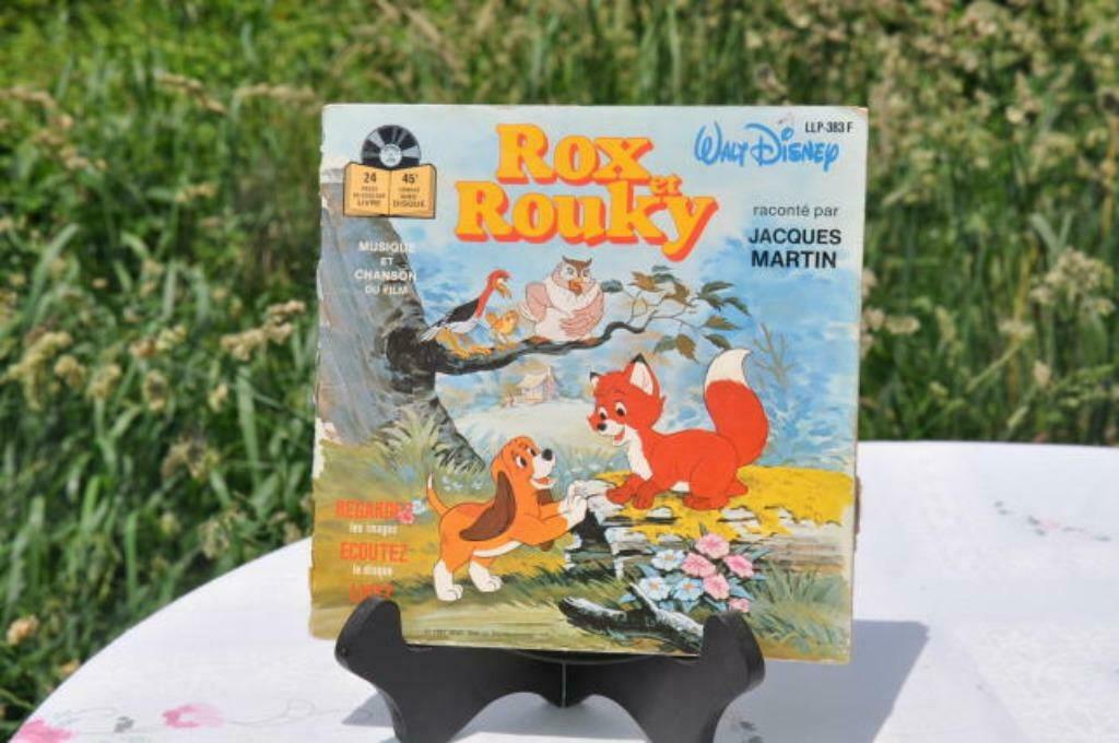 §  disque livre 45 tour rox et rouky de walt disney, Collections, Enlèvement ou Envoi, Utilisé