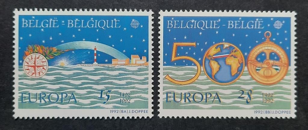 België: OBP 2454/55 ** Europa 1992., Europa, Frankeerzegel, Ophalen of Verzenden, Zonder stempel